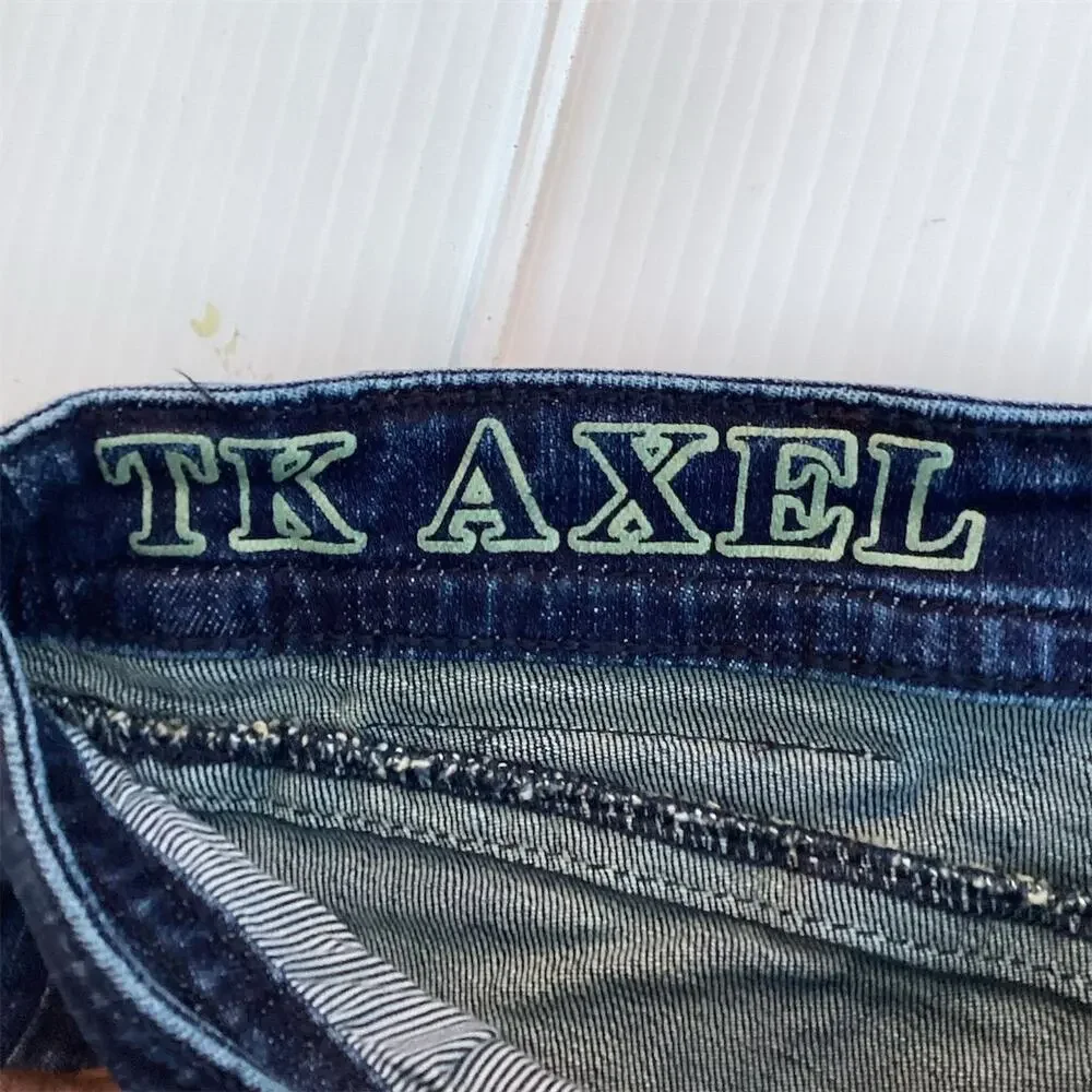 Vintage T.K. Axel Men's Straight Denim Jeans Blue‎ Size 34x32
